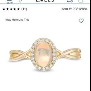 Zales Opal 1/15 Carat Diamond Ring